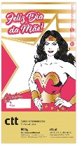 Selos Personalizados Dia da Mãe - Wonder Woman